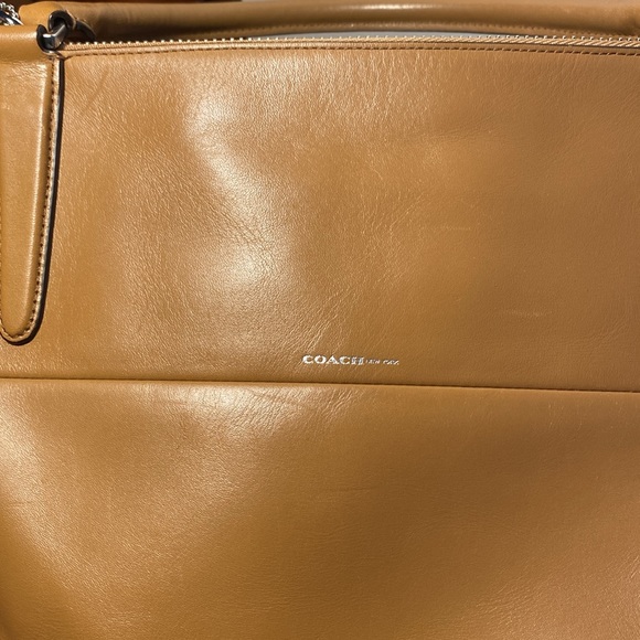 Coach Borough 30348 Tan Camel Leather Satchel Shoulder Bag - Picture 15 of 16